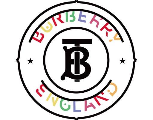 彩色英文字母矢量TB文字矢量圆形矢量图案burberry矢量文字