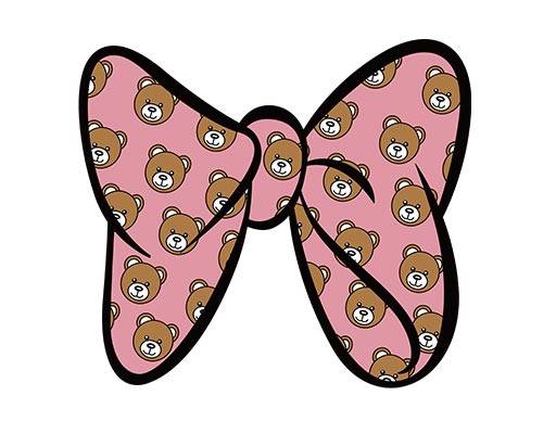 卡通蝴蝶结矢量小熊头像矢量moschion茉思奇诺图案手绘蝴蝶结
