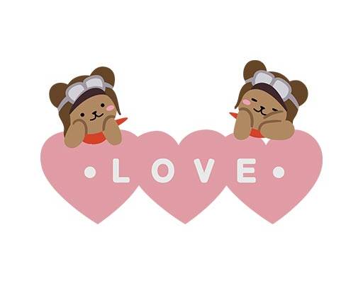 卡通小熊矢量可爱卡通小熊爱心矢量love英文字母矢量小熊简笔画