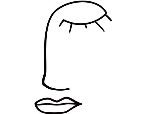 人物剪影矢量卡通人物脸型矢量脸型线条矢量眼睛嘴巴矢量