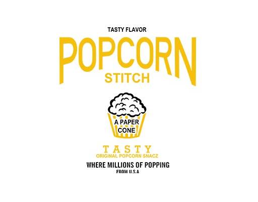 简约文字图案爆米花卡通图案简笔画卡通图案