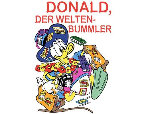 唐老鸭卡通图案可爱卡通鸭子旅行的鸭子迪士尼卡通图案Donald Duck高清透明底图案