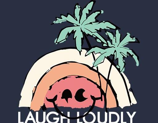 椰子树矢量彩虹矢量卡通文字矢量微笑表情矢量简笔画卡通树木矢量