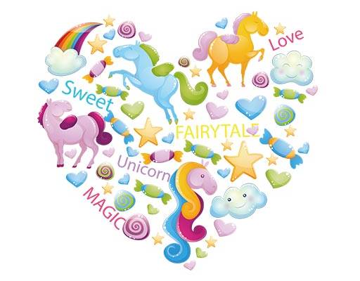 卡通马矢量彩虹矢量彩色马运毒哦矢量可爱卡通动物矢量爱心矢量卡通动物矢量