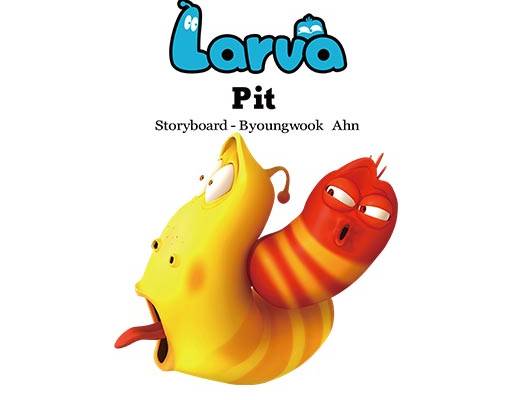 爆笑虫子图案larva卡通动画片图案卡通动物矢量两只虫子