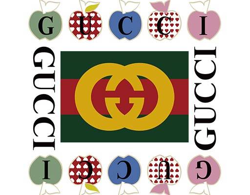 gucci图案古驰英文字母矢量卡通文字矢量卡通苹果矢量苹果剪影彩色苹果爱心