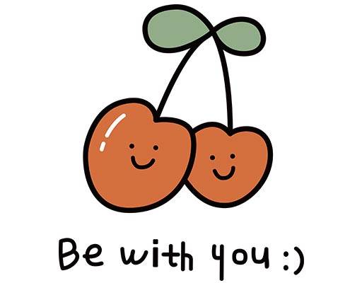 樱桃矢量图案卡通水果矢量手绘樱桃表情包矢量手绘手绘两颗樱桃