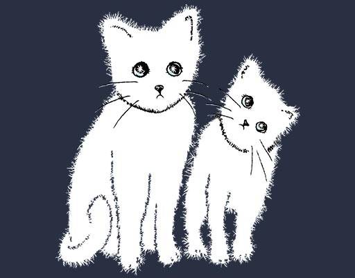 卡通猫咪矢量可爱卡通动物矢量白色猫矢量手绘简笔猫咪矢量