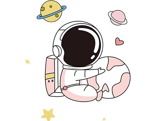 卡通人物矢量卡通宇航员矢量卡通女孩矢量情侣装矢量卡通星球矢量卡通