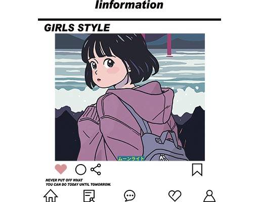 卡通女孩矢量情侣装矢量手绘女孩图案人物图案风景图案英文字母矢量背包女孩