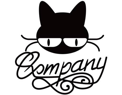 卡通猫咪矢量可爱卡通动物头像猫咪头像矢量手写英文字母矢量