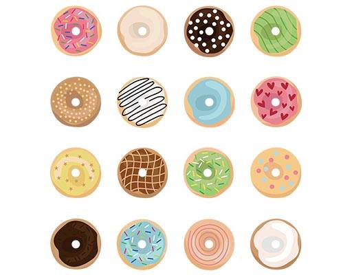 甜甜圈矢量饼干矢量图案实物矢量手绘简笔饼干图案