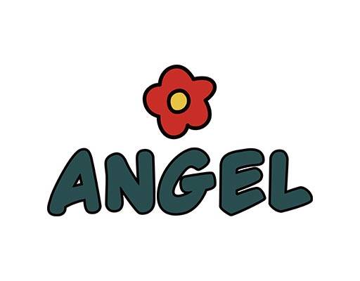 angel英文字母矢量手绘英文字母花朵矢量小红花矢量
