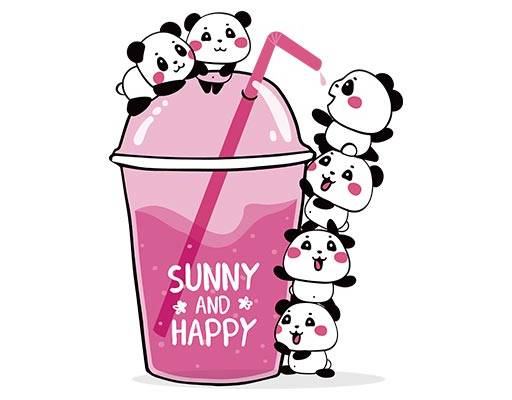 卡通熊猫矢量熊猫饮料矢量可爱卡通动物矢量可爱卡通熊猫