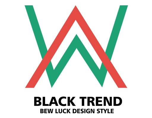 英文字母矢量字母wa字母卡通字母简约字母图案彩色字母