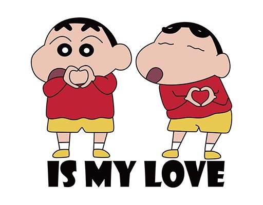 蜡笔小新矢量图案卡通小男孩矢量英文字母矢量可爱人物比心手势