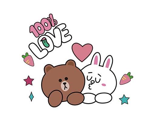 卡通小熊矢量布朗熊矢量图案卡通兔子矢量英文字母love动画片矢量图案棕色熊