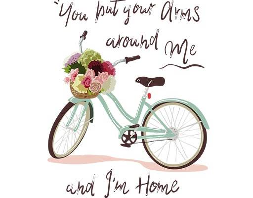 自行车矢量花朵自行车手写英文字母女士自行车