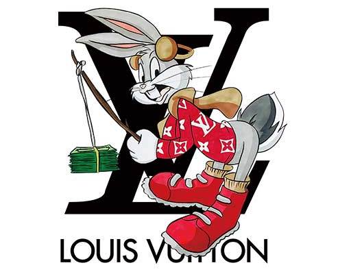 卡通兔子兔八哥lv标志矢量logo迪士尼动画片Bugs Bunny兔子