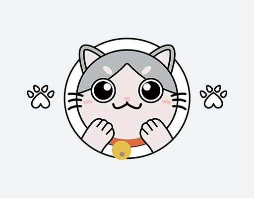 可爱卡通猫矢量猫咪头像矢量猫爪矢量大眼睛猫可爱卡通动物矢量猫咪简笔画