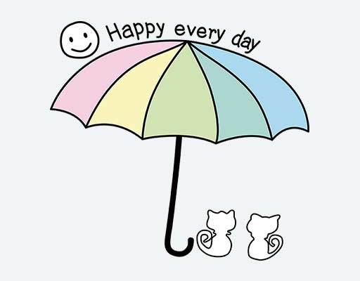 手绘雨伞矢量卡通动物矢量彩色雨伞简笔画卡通矢量英文字母矢量