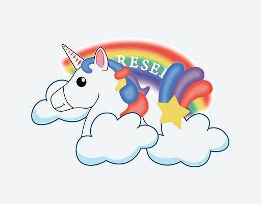 独角兽矢量卡通马矢量彩虹图案云朵矢量飞马独角兽