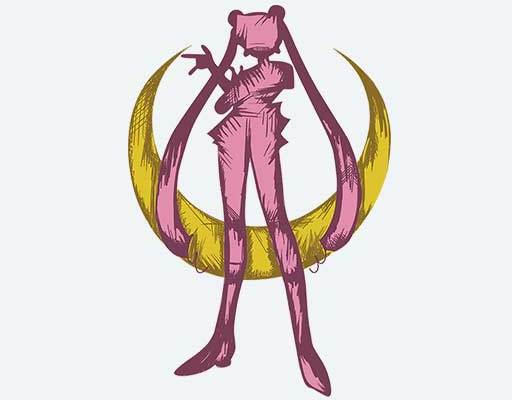 美少女战士矢量卡通人物矢量可爱卡通人物剪影矢量美少女剪影图案