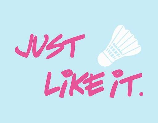 羽毛球矢量卡通文字矢量手写文字矢量简笔文字图案just like it 文字