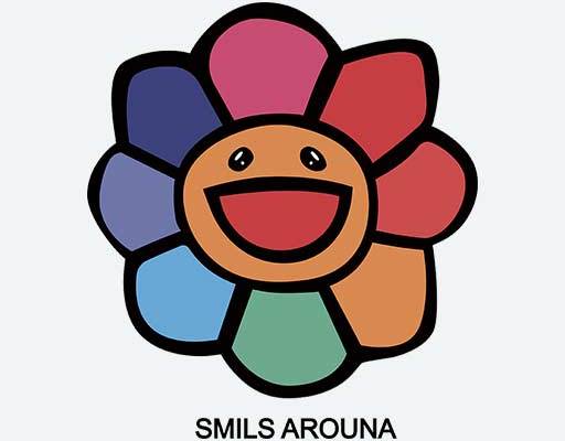 卡通向日癸矢量卡通植物矢量菊花矢量彩色花朵矢量微笑卡通