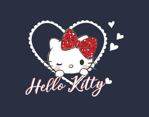 卡通hello kitty矢量爱心矢量素材彩色卡通动画片矢量
