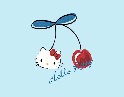 hello kitty矢量英文字母矢量素材卡通水果樱桃手绘水果