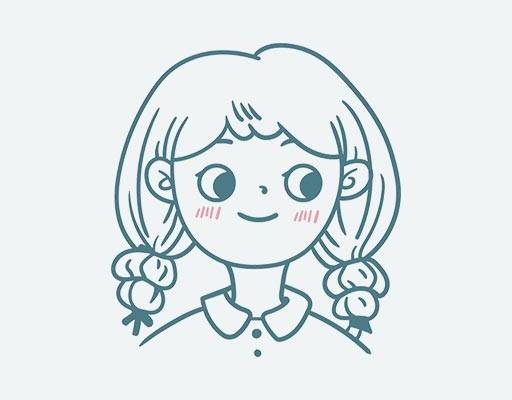 卡通小女孩矢量素材情侣装人物素材卡通手绘人物女孩