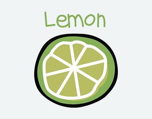 英文字母矢量水果切片矢量柠檬卡通图案