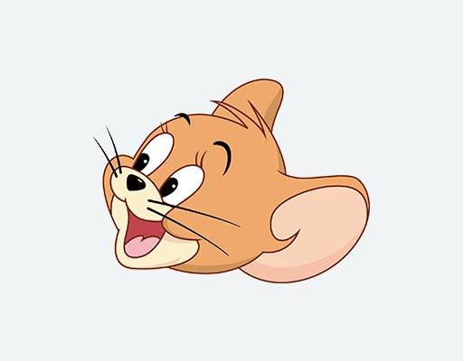 卡通老鼠头像杰瑞卡通Jerry矢量图案米老鼠动画片图案