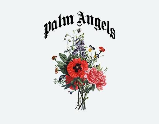 英文字母palm angels 花朵矢量玫瑰花朵百合花朵