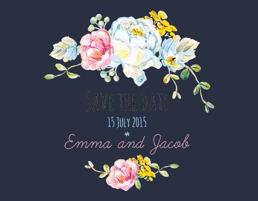 鲜花花卉矢量手绘花朵水彩花朵矢量英文字母