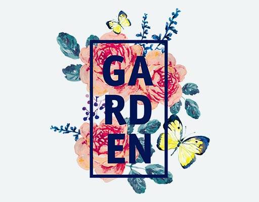 手绘花朵蝴蝶矢量英文字母矢量水彩花朵矢量方形英文字母