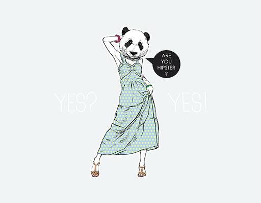 卡通女孩矢量戴面具的女孩熊猫面具卡通熊猫头像带熊猫面具的女孩手绘女孩