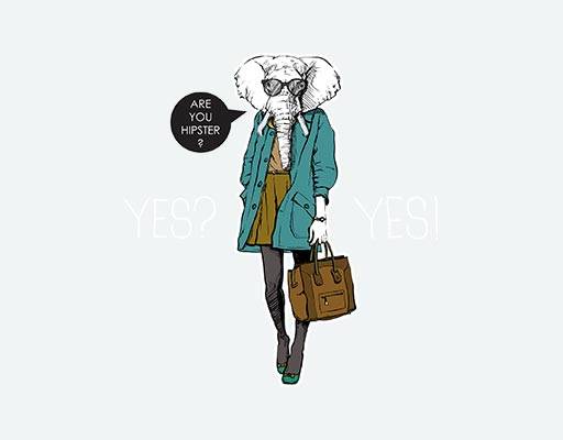 卡通大象头像戴面具的女孩矢量手绘女孩矢量卡通带面具的人物