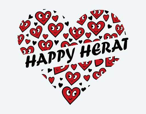 卡通爱心矢量英文字母矢量爱心眼睛矢量happy herat英文字母矢量