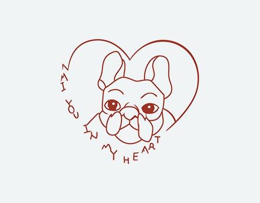 卡通够矢量你好李焕英图案爱心小狗矢量手绘小熊哈巴狗矢量