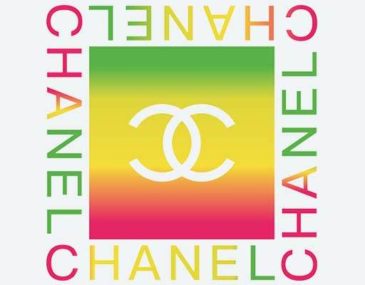 彩色英文字母矢量简约文字矢量chanel英文字母矢量