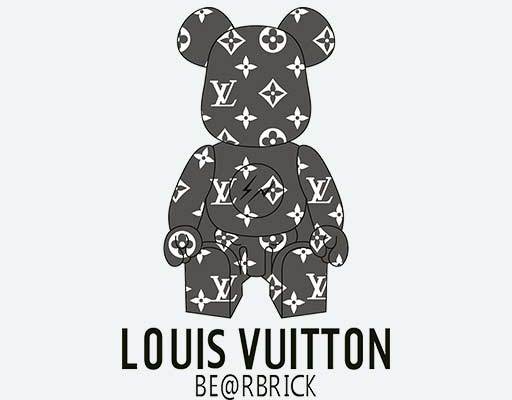 卡通小熊矢量LV小熊简笔卡通公仔