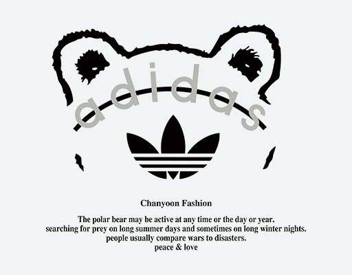 卡通英文字母图案adidas文字矢量熊猫耳朵阿迪达斯