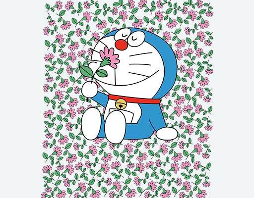 哆啦A梦矢量ドラえもんDoraemon叮当猫矢量可爱卡通动物矢量小碎花矢量