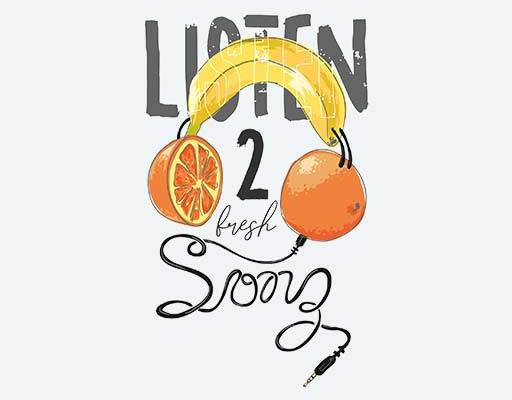 卡通水果矢量手写英文字母矢量香蕉橘子图案