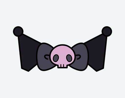 卡通蝴蝶结矢量骷髅头矢量卡通物品