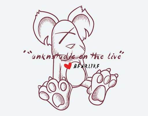 卡通小熊矢量手绘卡通动物大耳朵熊手绘简笔熊