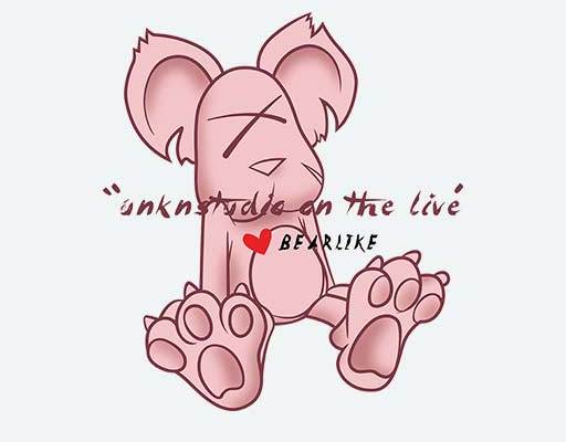 卡通小熊矢量手绘卡通动物大耳朵熊手绘简笔熊