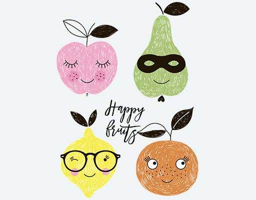 苹果梨子矢量卡通柠檬矢量橙子矢量卡通水果手绘水果卡通